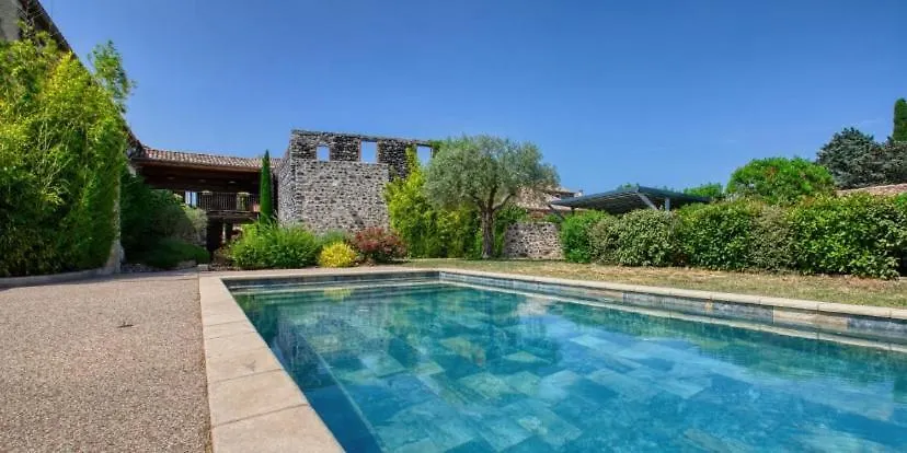 Belle Maison De Pierre Pour 10P, 4Ch, Piscine Privative, Grand Jardin Clos Alba-la-Romaine